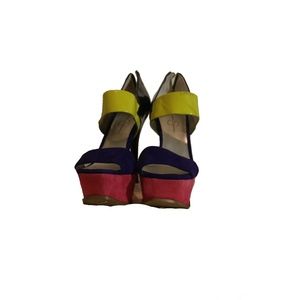 Jessica Simpson  10.0 M Blk/Yel/Pink/Purple Heels